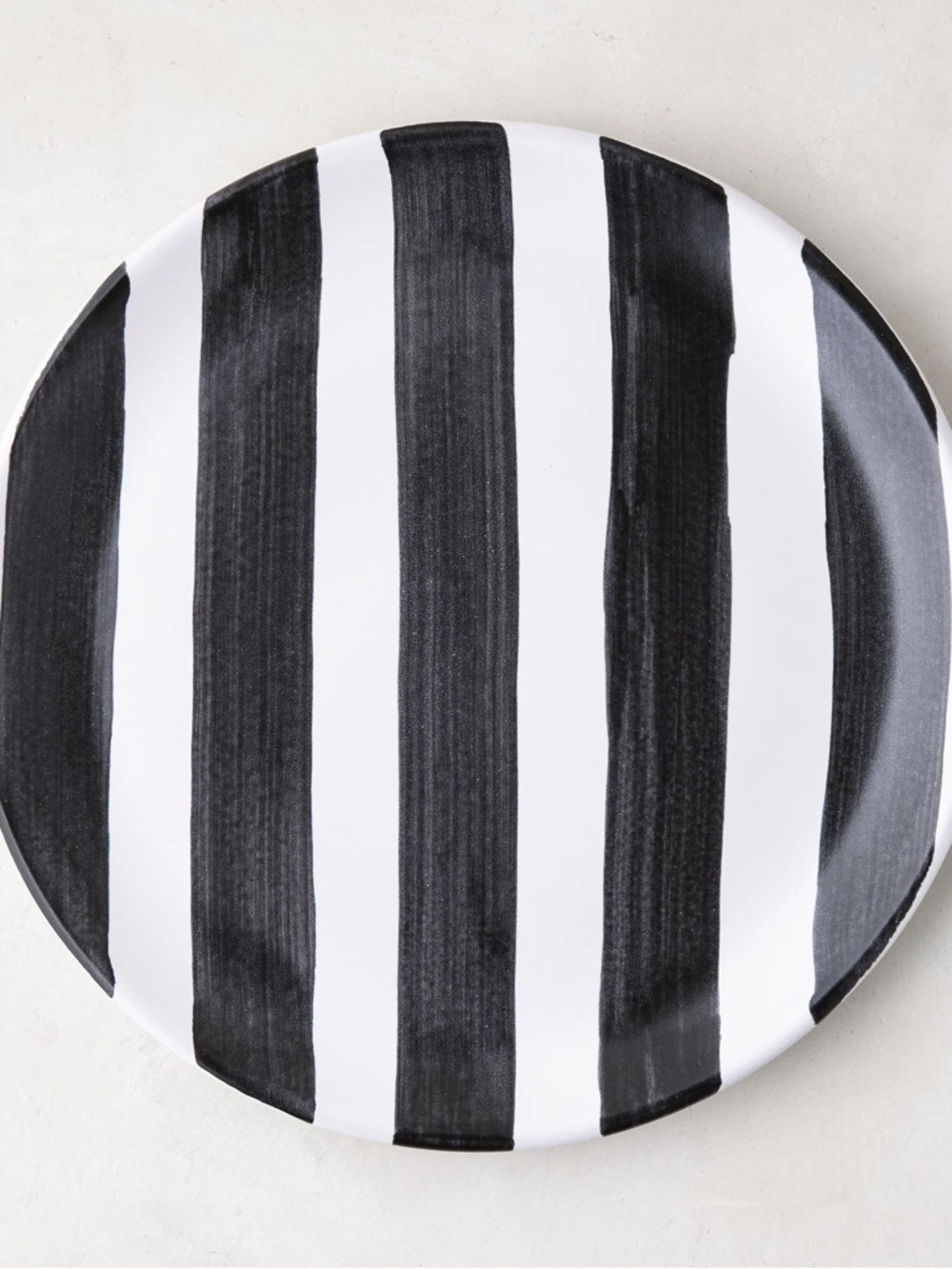Diane Keaton + Hudson Grace Domino Striped Stoneware Salad Plate - Set Of 2